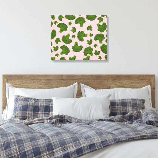 Broccoli Pattern Canvas Afdruk (Insitu (Slaapkamer))