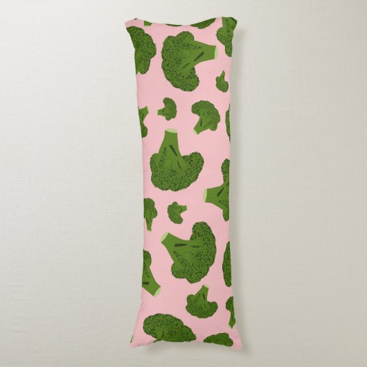 Broccoli Pattern Lichaamskussen (Voorkant Verticaal)