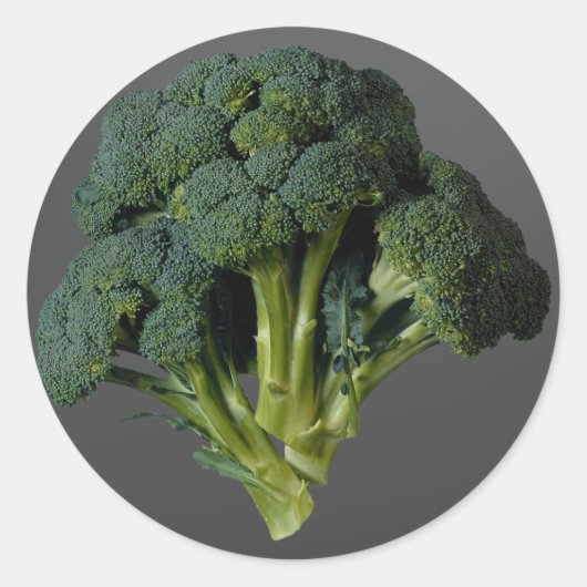 Broccoli Ronde Sticker (Voorkant)