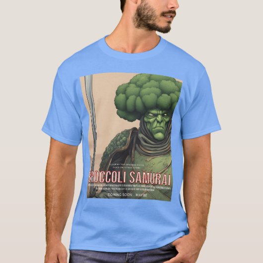 Broccoli Samurai grappig T-shirt (Voorkant)