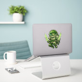 Broccoli Space Bushido — Oude Kosmische Bewaker  Sticker (Laptop op bureau)