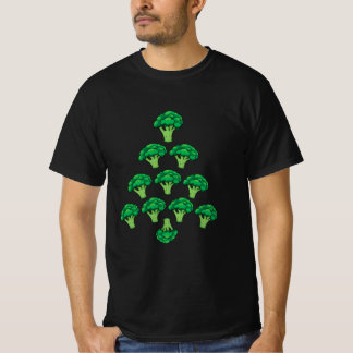 Broccoli vegan kerstboom t-shirt