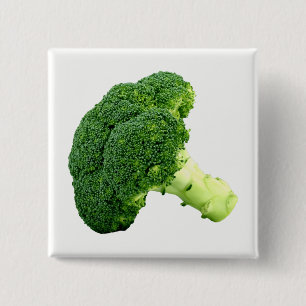Broccoli Vierkante Button 5,1 Cm