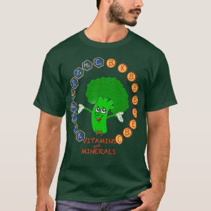 Broccoli Vitaminen en mineralen, cute vegetariërs T-shirt