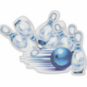 broche à bowling et Sticker à bille (Devant)