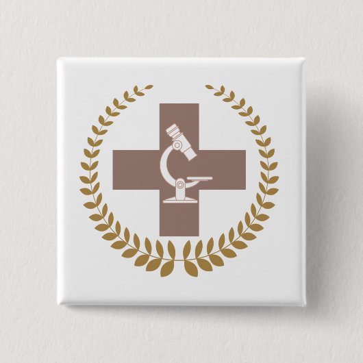 Broche Biomedicina Vierkante Button 5,1 Cm (Voorkant)