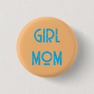 broche de badge de bouton fille maman