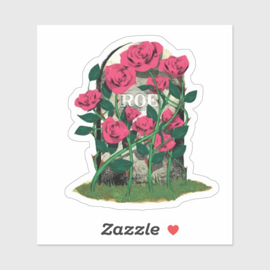 Broche Gravestone baiser-coupe autocollant (Feuille)