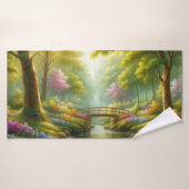 Broche printanière avec fleurs (Serviette de bain)