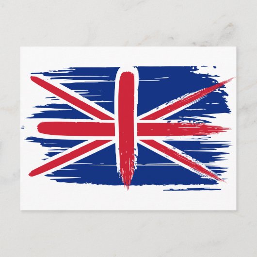 Brochet UK Union Jack Carte postale Drapeau (Devant)