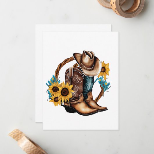 Brocheurs Frontier : Cartes de notes Wild West (Devant/Arrière en situation)