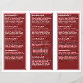 Brochure à bordure simple en blanc rouge (Dos)