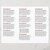 Brochure à bordure simple en blanc rouge (Dos)