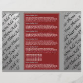 Brochure à bordure simple en gris rouge (Dos)