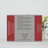 Brochure à bordure simple en gris rouge (Debout devant)