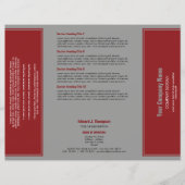 Brochure à bordure simple en gris rouge (Devant)