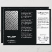 Brochure à bordure simple en noir blanc (Devant / Derrière)