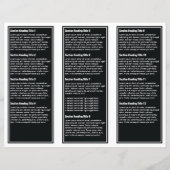 Brochure à bordure simple en noir blanc (Dos)