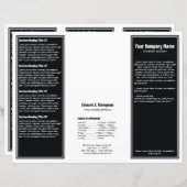 Brochure à bordure simple en noir blanc (Devant / Derrière)