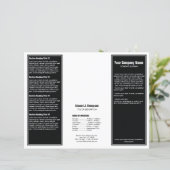 Brochure à bordure simple en noir blanc (Debout devant)