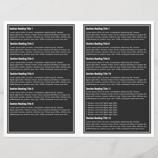 Brochure à bordure simple gris blanc (Dos)