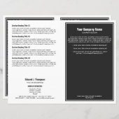 Brochure à bordure simple gris blanc (Devant / Derrière)