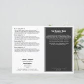 Brochure à bordure simple gris blanc (Debout devant)