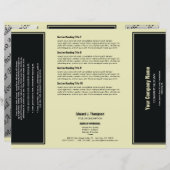 Brochure à bordure simple jaune noir (Devant / Derrière)