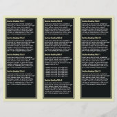 Brochure à bordure simple jaune noir (Dos)
