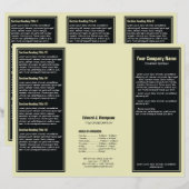 Brochure à bordure simple jaune noir (Devant / Derrière)