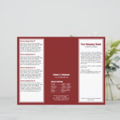 Brochure à bordure simple rouge blanc (Debout devant)