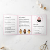 Brochure à la carte de la boulangerie Retro Pink a (Intérieur)