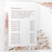 Brochure à trois Roses Boho (Intérieur en premier)