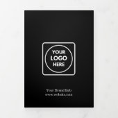 Brochure à trois volets noir | Logo d'entreprise p (Page de couverture)