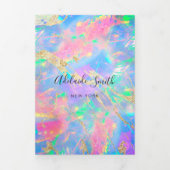 Brochure à trois volets pour arrière - plan néon (Page de couverture)