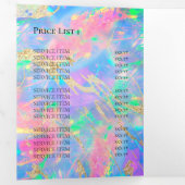 Brochure à trois volets pour arrière - plan néon (Intérieur en premier)