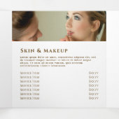 Brochure à trois volets rose pâle (Intérieur au milieu)