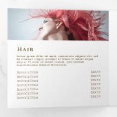 Brochure à trois volets rose pâle (Intérieur en premier)