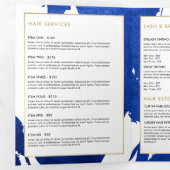Brochure Abstraite Indigo Blue Brushstrokes (Intérieur en premier)