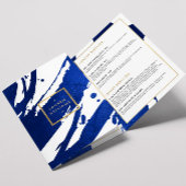 Brochure Abstraite Indigo Blue Brushstrokes
