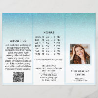 Brochure abstraite pliable en 3 TEM* Photo QR avec