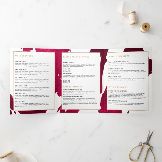 Brochure Abstraite Ruby Rouge Brochure (Intérieur)