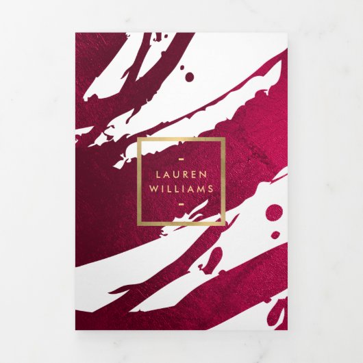 Brochure Abstraite Ruby Rouge Brochure (Page de couverture)