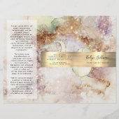 Brochure aquarelle et feuille d'or (Devant)