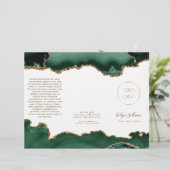 Brochure arrière - plan couleur vert émeraude (Debout devant)