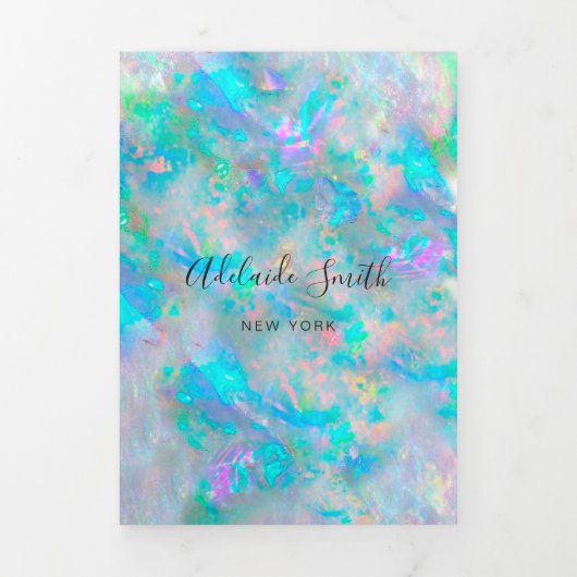 Brochure arrière - plan Opal Tri-Fold (Page de couverture)