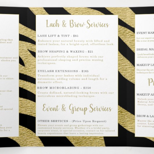 Brochure Beauté Services (Intérieur au milieu)