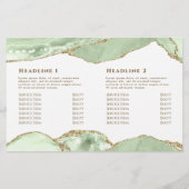 Brochure bifold agate vert Jade (Dos)
