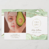 Brochure bifold agate vert Jade (Devant / Derrière)