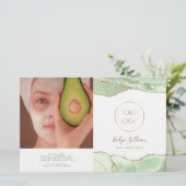 Brochure bifold agate vert Jade (Debout devant)